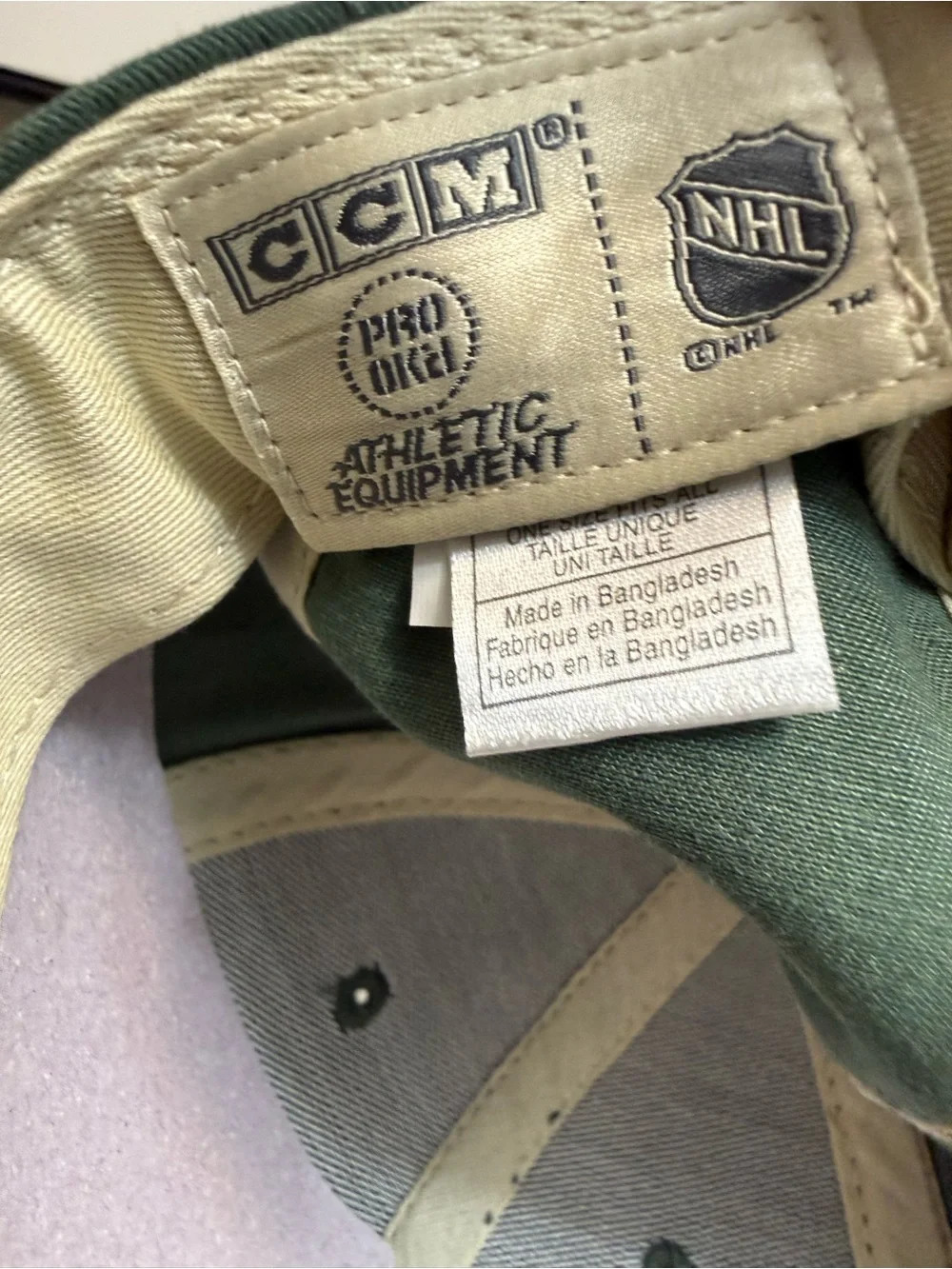 Play CCM or get off the ice NHL Wild green hat New